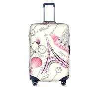 GUOLGP Housse de protection lavable avec fermeture éclair dissimulée Motif Tour de Paris et vélo, blanc, XL