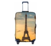 GUOLGP Housse de protection lavable pour valise de voyage Motif Tour Eiffel Paris Automne Fermeture Éclair dissimulée, blanc, XL