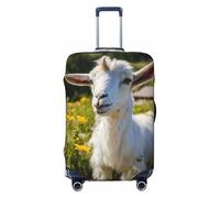GUOLGP Housse de valise de voyage universelle avec imprimé chèvre - Housse élastique lavable double face, Noir , L