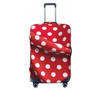 GUOLGP Housse de valise universelle à pois rouges et blancs - Housse élastique lavable double face, Noir , L