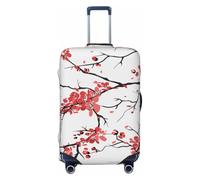 GUOLGP Housse de valise universelle avec impression délicate de fleurs de cerisier - Housse élastique lavable double face, Noir , XL