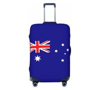 GUOLGP Housse de valise universelle avec imprimé drapeau australien - Housse élastique et lavable double face, Noir , M
