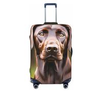GUOLGP Housse de valise universelle avec imprimé labrador retriever marron - Housse élastique lavable double face, Noir , L