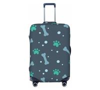 GUOLGP Housse de valise universelle avec imprimé os et griffes de chien - Housse élastique lavable double face, Noir , M