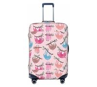 GUOLGP Housse de valise universelle avec imprimé paresseux coquin, élastique, lavable, double face, Noir , S