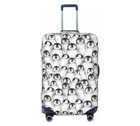GUOLGP Housse de valise universelle avec imprimé pingouins mignons - Housse de valise élastique lavable double face, Noir , XL