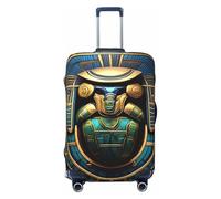GUOLGP Housse de valise universelle avec imprimé scarabée égyptien, élastique, lavable, double face, Noir , L