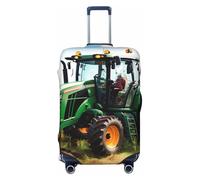 GUOLGP Housse de valise universelle avec imprimé tracteur agricole - Housse élastique lavable double face, Noir , M