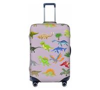 GUOLGP Housse de valise universelle élastique lavable double face avec impression d'images de dinosaures de dessin animé, Noir , XL