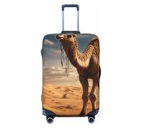 GUOLGP Housse de valise universelle élastique lavable double face Motif chameau sable désert, Noir , L