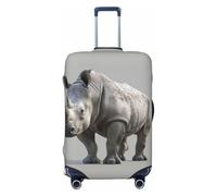 GUOLGP Housse de valise universelle élastique lavable double face Motif rhinocéros, Noir , S