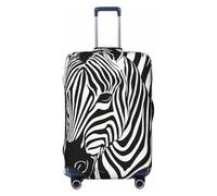 GUOLGP Housse de valise universelle imprimée zèbre - Housse élastique lavable double face, Noir , M