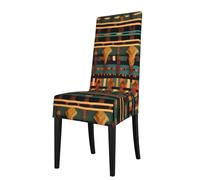 GUOLGP Housses de protection imperméables pour chaises de salle à manger - Motif tissage classique africain