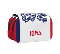 GUOLGP Iowa State Flag Print Pochette à stylos portable polyvalente pour ranger les fournitures de voyage Bureau Voyage Multi-poches
