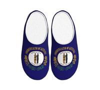 GUOLGP Kentucky State Flag Print Chaussons d'intérieur et d'extérieur lavables avec semelle TPR Unisexe
