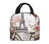 GUOLGP Love Paris Tower Sac à déjeuner isotherme léger pour l'école, le travail, le pique-nique, le voyage