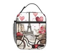 GUOLGP Love Paris Tower Sac à déjeuner pratique pour pique-nique, collations, travail, école, voyage