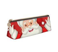 GUOLGP Merry Christmas Trousse à crayons élégante avec impression Grande capacité 21 x 5,6 x 6,1 cm Pochette triangulaire Essentiels quotidiens
