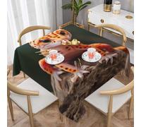GUOLGP Nappe carrée imprimée léopard sable gecko pour salle à manger, cuisine, fête de mariage, extérieur et intérieur, décoration de table