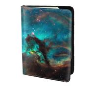 GUOLGP Portefeuille élégant unisexe pour passeport voyage famille vacances documents portefeuille léger et sécurisé Motif univers galaxie espace