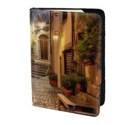 GUOLGP Portefeuille léger et sécurisé pour passeport de voyage en famille Motif rue italienne