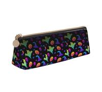 GUOLGP Rainbow Halloween Fantôme Chapeau de sorcière Araignées Grande Capacité 21 x 5,6 x 6,1 cm Pochette Triangle Essentials