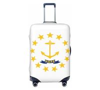 GUOLGP Rhode Island State Flag Print Housse de valise universelle élastique lavable double face, Noir , XL