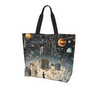 GUOLGP Sac à bandoulière élégant de grande capacité imprimé physique pour voyage, shopping, trajets quotidiens