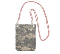 GUOLGP Sac à bandoulière pour téléphone portable avec imprimé camouflage numérique - Tendance - Léger - Pour voyage, course à pied, randonnée, shopping, rose, Taille unique