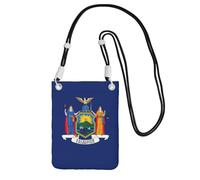 GUOLGP Sac à bandoulière tendance et léger avec imprimé drapeau de New York pour voyage, course à pied, randonnée, shopping, Noir , Taille unique