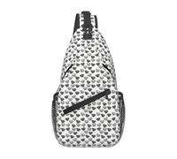 GUOLGP Sac à dos croisé avec imprimé tête de bouledogue américain en diagonale pour homme et femme, accessoire de voyage léger