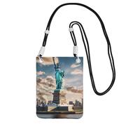 GUOLGP Statue de la Liberté à New York Sac à bandoulière tendance fin et léger pour voyage, course à pied, randonnée, shopping, Noir , Taille unique