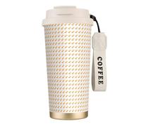 GUOLGP Tasse de voyage en acier inoxydable avec motif poissons rouges pour bureau, école, camping