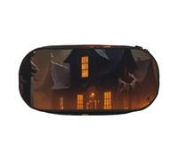 GUOLGP Trousse à crayons avec fermeture éclair Motif Halloween effrayant Pour écolier