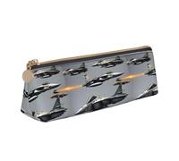 GUOLGP Trousse à crayons élégante avec imprimé avions de chasse - Grande capacité - 21 x 5,6 x 6,1 cm - Pochette triangulaire - Essentiels quotidiens