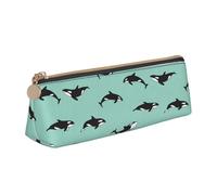 GUOLGP Trousse à crayons élégante avec imprimé baleine de l'océan Pacifique - Grande capacité - 21 x 5,6 x 6,1 cm - Pochette triangulaire - Essentiels quotidiens