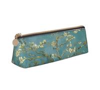 GUOLGP Trousse à crayons élégante avec imprimé fleurs d'amandier - Grande capacité - 21 x 5,6 x 6,1 cm - Pochette triangulaire - Essentiels quotidiens