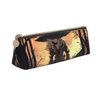 GUOLGP Trousse à crayons élégante avec imprimé horreur d'Halloween - Grande capacité - 21 x 5,6 x 6,1 cm - Pochette triangulaire - Essentiels quotidiens