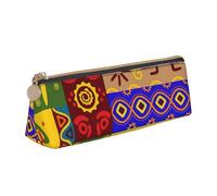 GUOLGP Trousse à crayons élégante avec motifs nationaux africains - Grande capacité - 21 x 5,6 x 6,1 cm - Pochette triangulaire - Essentiels quotidiens