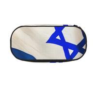 GUOLGP Trousse à fermeture éclair avec motif drapeau israélien pour écolier, fournitures de bureau, rangement fonctionnel