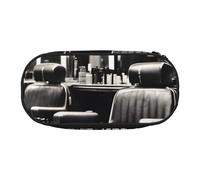 GUOLGP Trousse à fermeture éclair style barber shop monochrome imprimé écolier étudiants fournitures de bureau