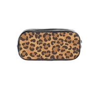 GUOLGP Trousse transparente avec imprimé léopard jaune pour étudiants, garçons et filles