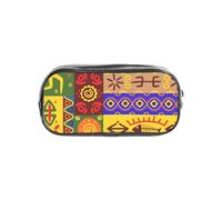 GUOLGP Trousse transparente avec motifs nationaux africains pour étudiants, garçons et filles