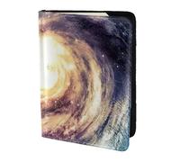 GUOLGP Univers Milky Way Galaxy Print Élégant Unisexe Passeport Voyage Famille Vacances Portefeuille Léger Sécurisé