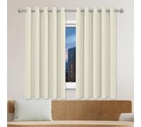 GUOLIXIA Rideaux 365 x 175 cm Isolant Anti Froid Lumiere Bloquer Anti Chaleur, Anti-UV Rideaux Opaques pour Chambre à Coucher Installation Facile pour Toutes Les Saisons, Chambre, Beige