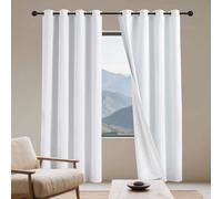 GUOLIXIA Rideaux Opaques Rideaux 650 x 310 cm Isolation Thermiques, Tissu Doux et Infroissable Oeillets Doux et Esthétiques, Décoration Maison pour Chambre Adulte Salon, Blanc