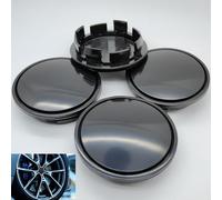 GUOMIS 4 pièces de Cache-moyeux, compatibles avec Les Jantes en Alliage VW et Audi (diamètre extérieur 65 mm, diamètre intérieur 56 mm), en matériau ABS（Noir）