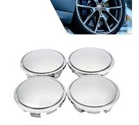 GUOMIS Lot de 4 Cache-moyeux compatibles avec Les Jantes en Alliage VW et Audi (diamètre extérieur 65 mm, diamètre intérieur 56 mm), en matériau ABS, avec Divers Accessoires d'enjoliveurs (Argenté)