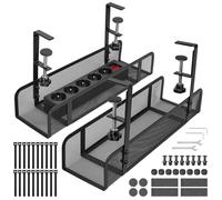 GUOOUG 2 Pièces Cable Management Passe Cable Bureau, Range Cable Bureau sans Perçage, Goulotte Passe Cable, Cache Cable Support Cable Rangement Cable Bureau, Chemin de Cable Organiseur de Câbles