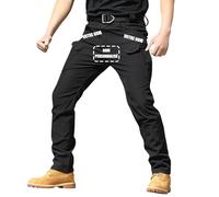 Guooyuuyu Pantalon Tactique Homme Imperméable, Pantalon de Travail Homme Stretch, Personnalisé Votre Nom Brodé, avec Zip et 10 Poches, Cargo Camouflage Idéal pour Casual Travail Randonnée Militaire